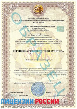 Образец сертификата соответствия аудитора Кингисепп Сертификат ISO 13485